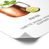 Unsere Lieblingscocktails Hochzeit Poster (Ecke)