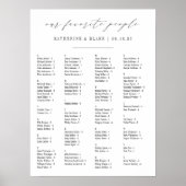 Unsere Lieblingsmenschen | Alphabetische Sitztabel Poster (Vorne)