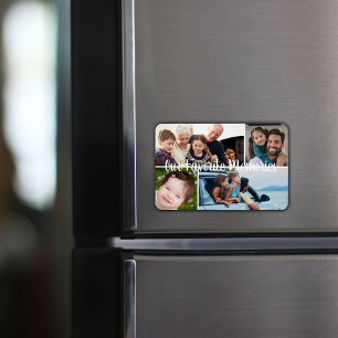 Unsere Lieblingsmomente Benutzerdefiniert 4 Fotos  Magnet