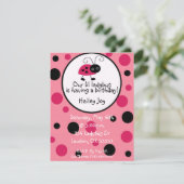 Unsere lil Ladybug, hat eine ... Einladung (Stehend Vorderseite)