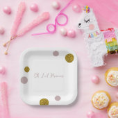 Unsere Li'l Princess Gold und Rose Gold Pappteller (Party)