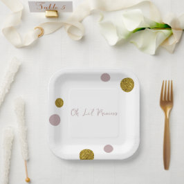 Unsere Li'l Princess Gold und Rose Gold Pappteller