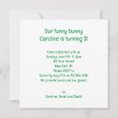 Unsere lustige, sonnige Einladung zum Geburtstag (Rückseite)