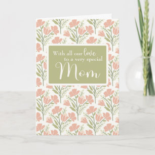 Unsere Mama Birthday Pink Blume Muster Karte