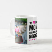 Unsere Mama Rocks Foto Tasse (Vorderseite Links)