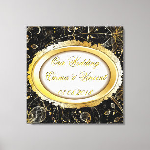 Unsere maßgeschneiderte Hochzeitstextanzeige Leinwanddruck