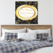 Unsere maßgeschneiderte Hochzeitstextanzeige Leinwanddruck (Insitu (Schlafzimmer))