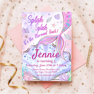Unsere Meerjungfrau zum Geburtstag unter dem Party Einladung