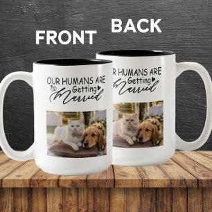 Unsere Menschen heiraten Cat & Dog Foto Zweifarbige Tasse