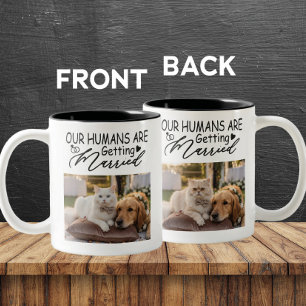 Unsere Menschen heiraten Cat & Dog Foto Zweifarbige Tasse