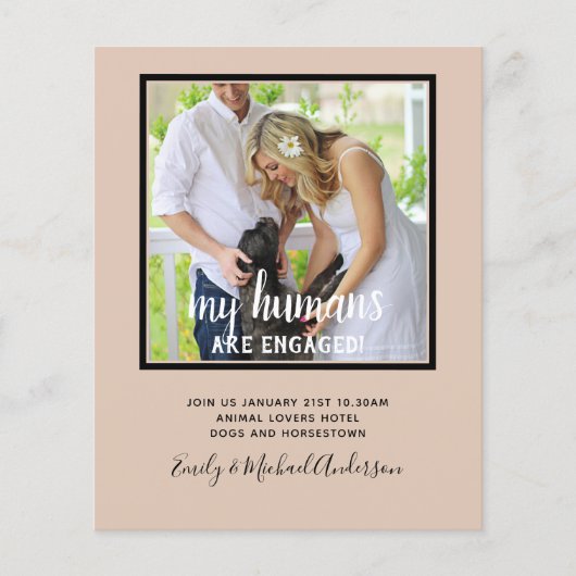 Unsere Menschen sind VERLOBT - PET FOTO Engagering Flyer (Vorne)