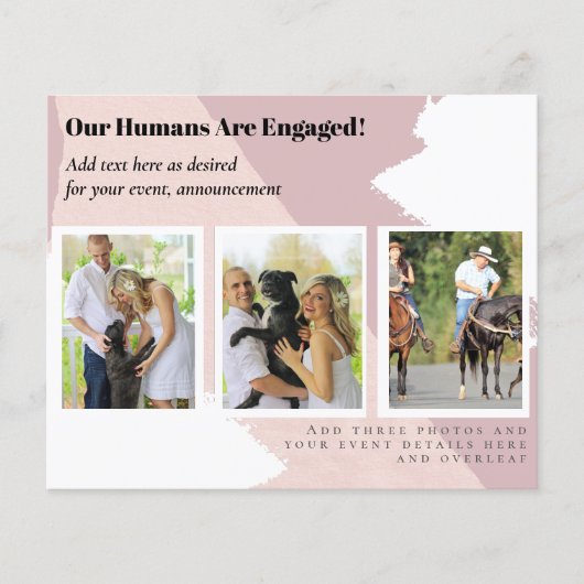Unsere Menschen sind VERLOBT - PET FOTO Engagering Flyer (Vorne)