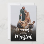 Unsere Menschen werden Save the Date heiraten Einladung (Vorderseite)