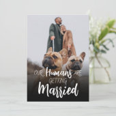 Unsere Menschen werden Save the Date heiraten Einladung (Stehend Vorderseite)