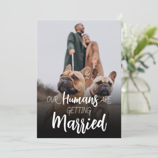 Unsere Menschen werden Save the Date heiraten Einladung (Stehend Vorderseite)