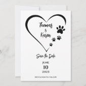 Unsere Menschen werden Save the Date heiraten Einladung (Rückseite)