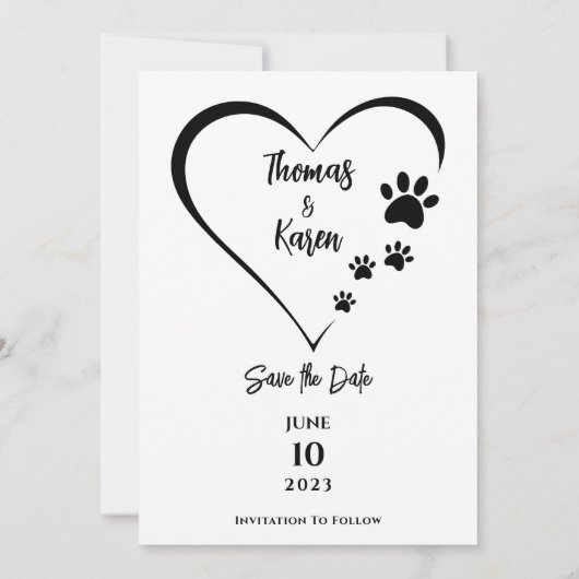 Unsere Menschen werden Save the Date heiraten Einladung (Rückseite)