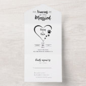 Unsere Menschen werden verheiratet Hund Foto All In One Einladung (Innen Boden)