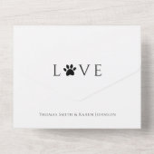 Unsere Menschen werden verheiratet Hund Foto All In One Einladung (Rückseite)