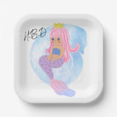 Unsere Mermaid Party Theme Collection ist perfekt  Pappteller (Vorderseite)