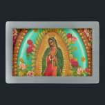 Unsere mexikanische Heilig-Jungfrau Mary Rechteckige Gürtelschnalle<br><div class="desc">" Unsere Dame von Guadalupe" "gebürtiger Amerikaner" "Jungfrau-Mary" Mexikaner-Mexikos katholischer Bohemischer Boho Heilig-Göttin-christlicher einheimischer ethnischer hispanischer Latina"lateinamerikanischer" spanischer KolonialPrecolumbian Toltec Olmec "Nuestra Senorade Guadalupe" Catolica Espagnol Kitsch-südwestwärts südwestlicher Vintager Andenken-heiliger Mutter-Jesus-Gott-Anbetungs-Religionmayahippie-globaler Frieden</div>