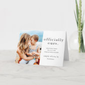 Unsere minimale Adoption des Fotos Ankündigung (Vorderseite)