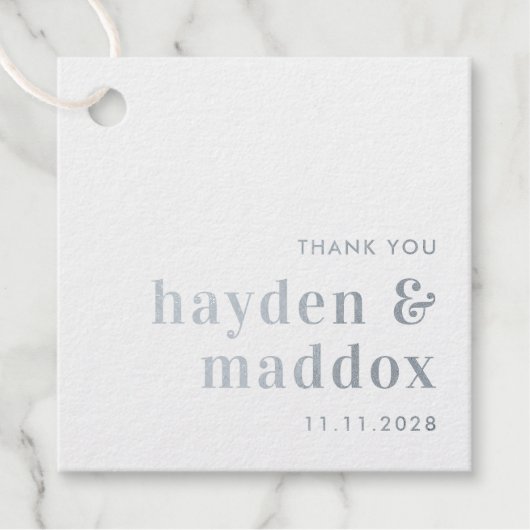 Unsere momentanen ReAL FOIL Gastgeschenk Hochzeit Geschenkanhänger (Vorderseite)