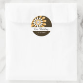 Unsere Monogramm-Sticker für Hochzeiten(9)Moderne  Runder Aufkleber (Tasche)