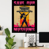 Unsere Museen Grosses Poster gerettet - Archivdruc (Heimbüro)