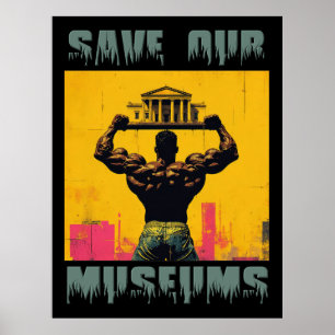Unsere Museen Grosses Poster gerettet - Archivdruc