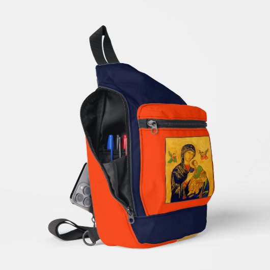 Unsere Mutter der ständigen Hilfe Crossbody Bag (Offen)
