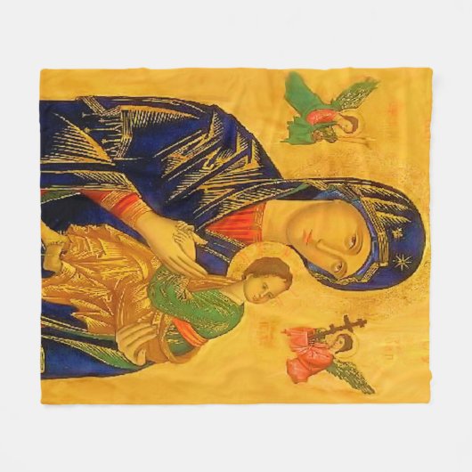 Unsere Mutter der ständigen Hilfe Fleecedecke (Vorderseite (Horizontal))