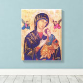 Unsere Mutter der ständigen Hilfe Symbol. Leinwanddruck (Insitu (Holzboden))