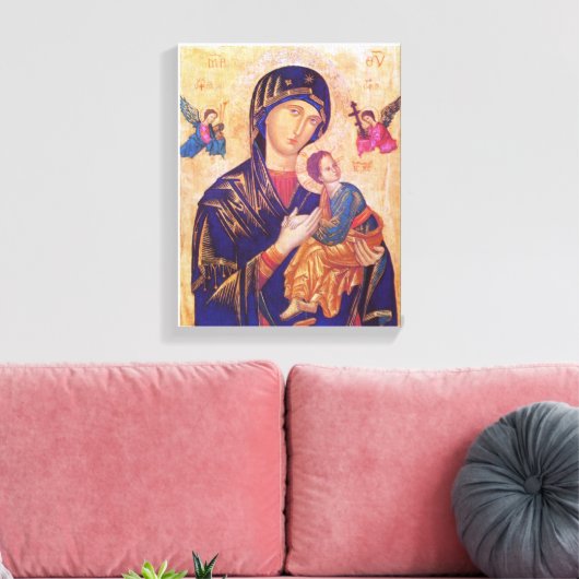 Unsere Mutter der ständigen Hilfe Symbol. Leinwanddruck (Insitu (Wohnzimmer))