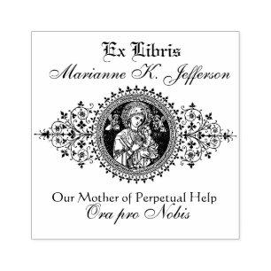 Unsere Mutter der unaufhörlichen Hilfsbuch-Platte Gummistempel
