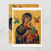 Unsere Mutter des ständigen Nachfolgers Postkarte (Vorne/Hinten)