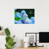 Unsere Mutter Geschenke Kunst Prinz Blue Lavender Poster (Heimbüro)