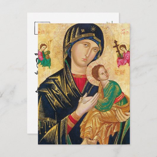 Unsere Mutter Jungfrau Mary Perpetual Help Postkarte (Vorne/Hinten)