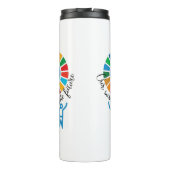 Unsere Nachhaltige Zukunft UN Global Goals 2030 Thermosbecher (Rückseite)