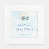 Unsere nächste Adventure Travel Theme Baby Dusche Serviette (Vorderseite)