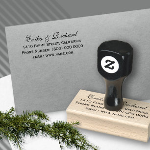 Unsere Namen Hochzeiten Rücksendeadresse Gummistempel