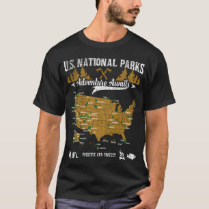 Unsere NationalparAbenteuer wartet Wandern Camping T-Shirt