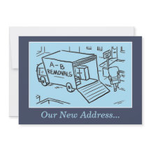 Unsere neue Adressankündigungskarte.