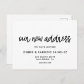 Unsere neue Adresse Einfache und bewegende Ankündi Postkarte (Vorne/Hinten)