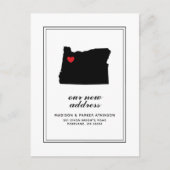 Unsere neue Adresse in OR | Mark Your City W/Heart Postkarte (Vorderseite)