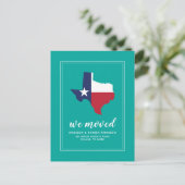 Unsere neue Adresse in Texas Postkarte (Stehend Vorderseite)
