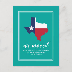 Unsere neue Adresse in Texas Postkarte