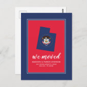 Unsere neue Adresse in Utah Postkarte (Vorne/Hinten)