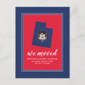 Unsere neue Adresse in Utah Postkarte (Vorderseite)