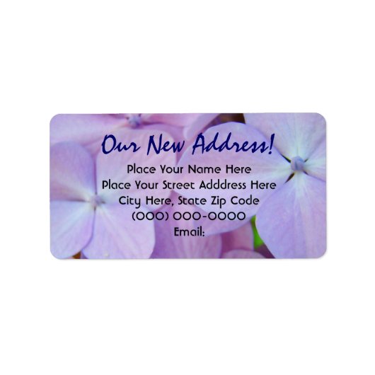 Unsere neue Adresse! Label Aufkleber Lavender Blum Adressaufkleber (Vorne)